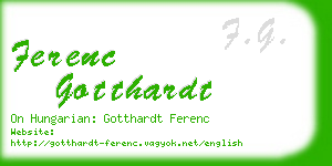ferenc gotthardt business card